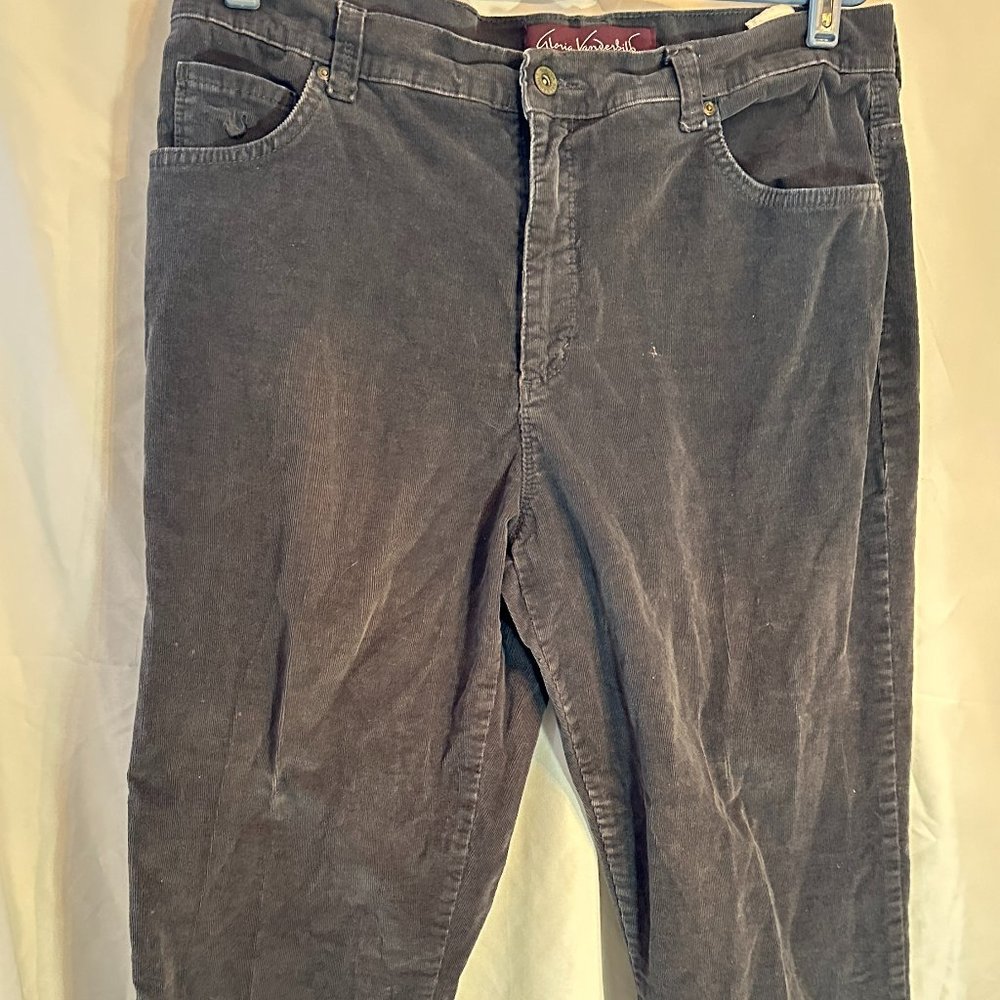 Gloria Vanderbilt - Corduroy - Gray - Misses - 14 Short